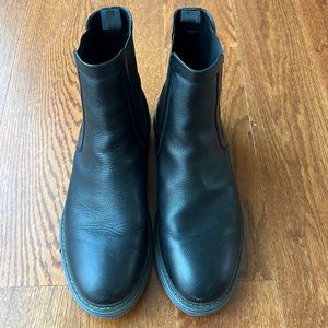 Salvatore Ferragamo Black pebble-grained Leather Chelsea Boots